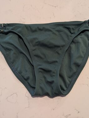 Xhilaration Ribbed Bikini Bottoms Dark Green
